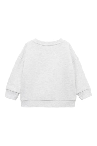 Sweat-shirt coton imprimé - Gris clair