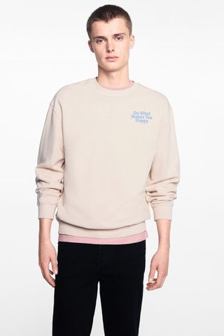 Sweat-shirt message unisexe - Bleu marine