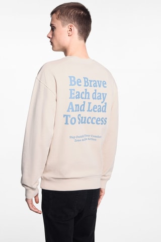 Sweat-shirt message unisexe - Bleu marine