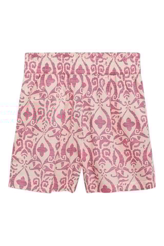 Short coton imprimé - Fuchsia