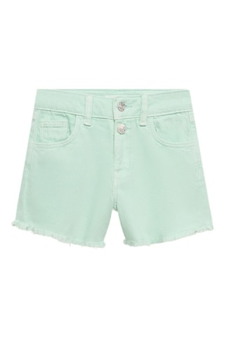 Short bas effiloché - Turquoise