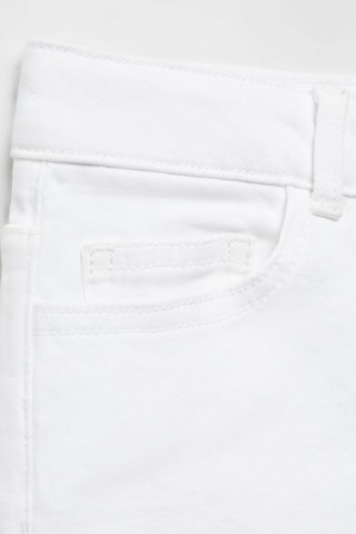 Short en jean boutons - Blanc