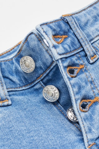 Short en jean boutons - Bleu