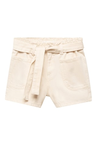 Short paperbag ceinture - Sable
