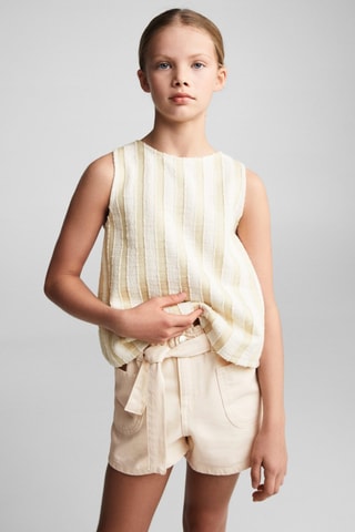 Short paperbag ceinture - Sable