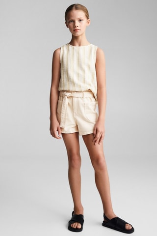 Short paperbag ceinture - Sable