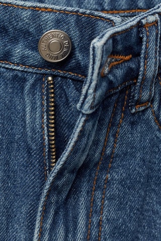 Short en jean revers effilochés - Bleu