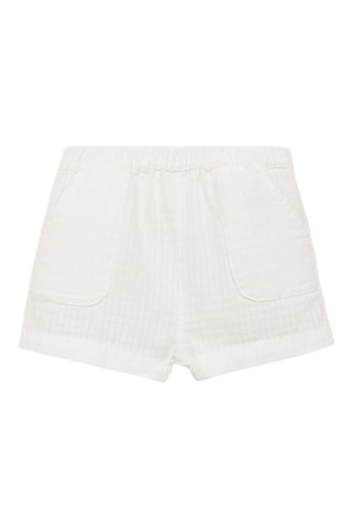 Short coton - Blanc cassé