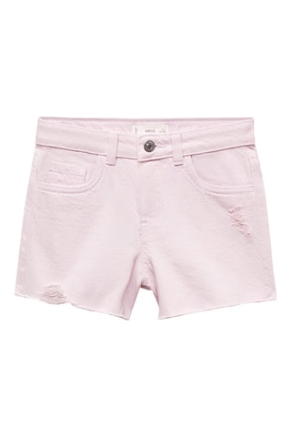 Short jean déchiré - Mauve
