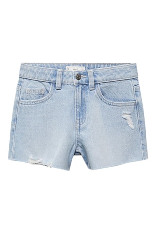 Short jean déchiré - Ciel