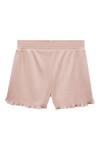 Short coton taille élastique - Rose