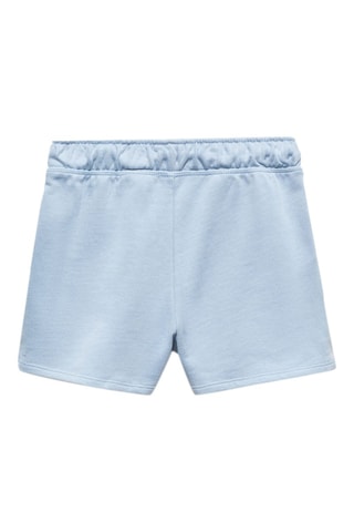 Short coton taille élastique - Ciel