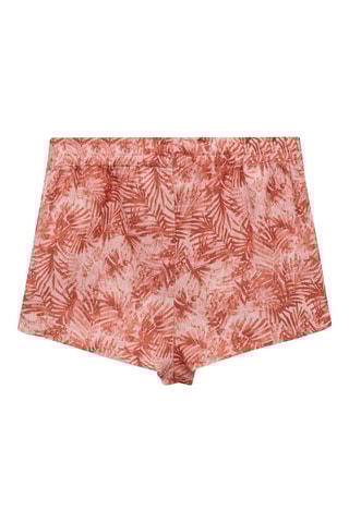 Short texturé feuilles - Saumon
