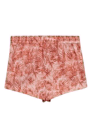 Short texturé feuilles - Saumon