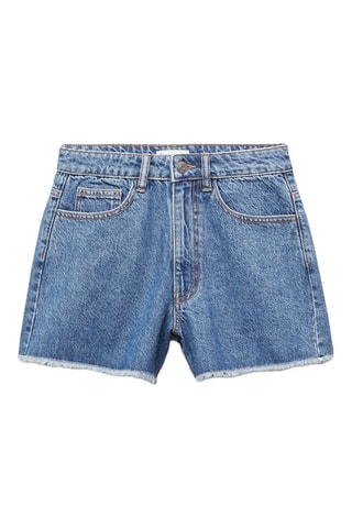 Short jean taille normale - Bleu