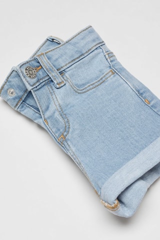 Short denim revers - Bleu clair