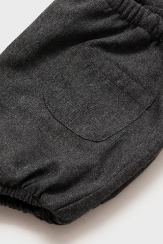 Short coton poche - Gris