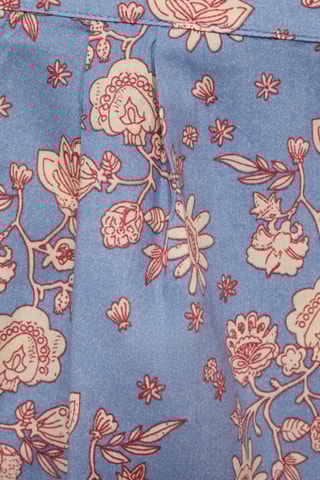 Short à fleurs - Bleu