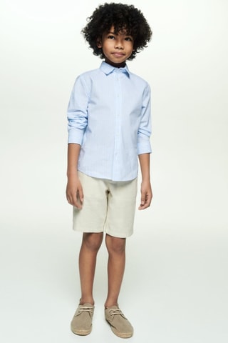 Bermuda chino lin  - Beige