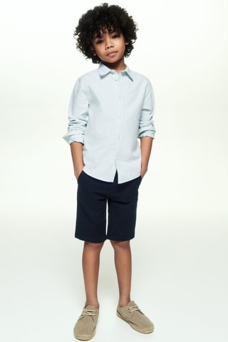 Bermuda chino lin  - Bleu marine