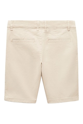 Bermuda slim-fit chino coton - Beige
