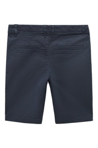 Bermuda slim-fit chino coton - Bleu marine