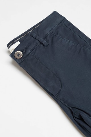Bermuda slim-fit chino coton - Bleu marine