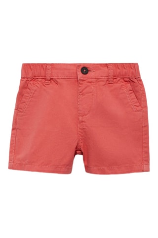 Bermuda slim-fit chino coton - Corail