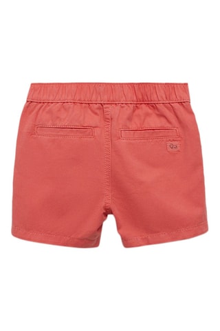 Bermuda slim-fit chino coton - Corail