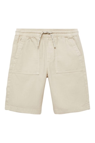 Bermuda taille élastique - Beige