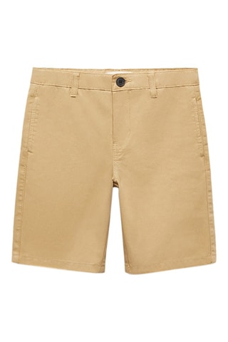 Bermuda slim-fit chino coton - Moutarde