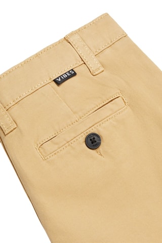 Bermuda slim-fit chino coton - Moutarde