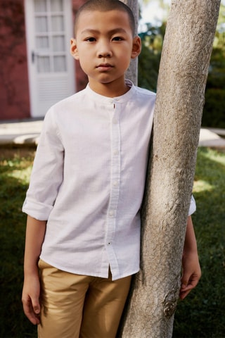 Bermuda slim-fit chino coton - Moutarde