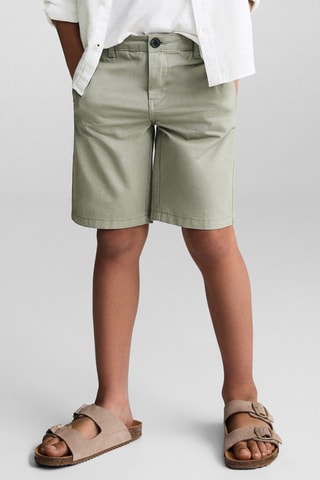 Bermuda slim-fit chino coton - Olive