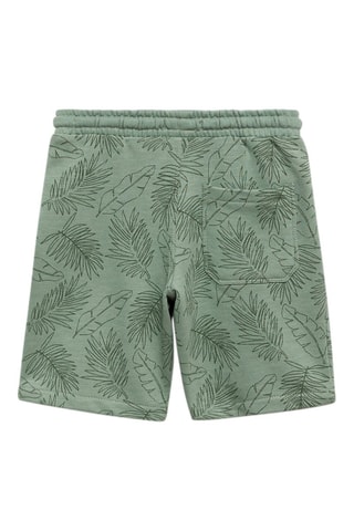 Bermuda imprimé feuilles - Kaki