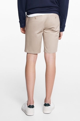 Bermuda slim-fit coton - Beige