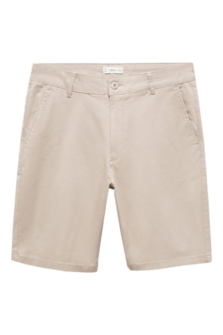 Bermuda slim-fit coton - Beige