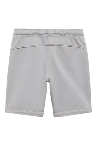 Bermuda coton taille élastique - Gris