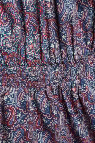 Combinaison asymétrique en imprimé cachemire - Bleu marine