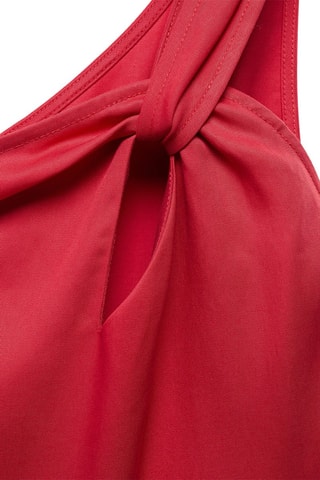 Combinaison satinée asymétrique - Fraise