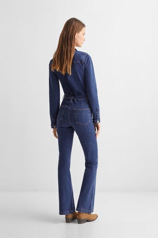 Combinaison jean boutons - Bleu