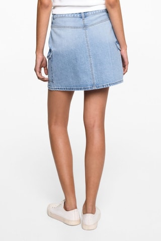 Jupe cargo denim - Bleu