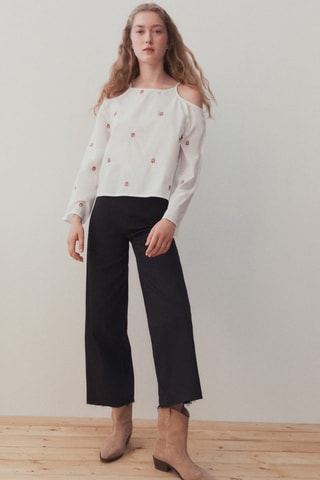 Jupe-culotte jean - Noir