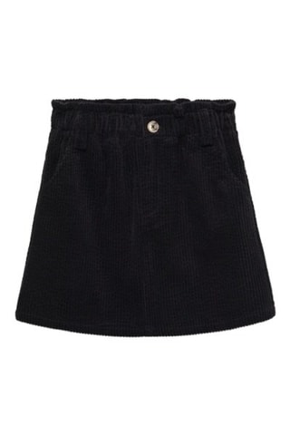 Jupe coton velours côtelé - Noir