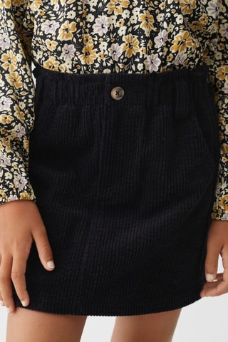 Jupe coton velours côtelé - Noir