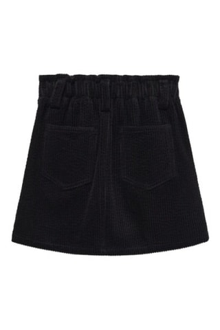 Jupe coton velours côtelé - Noir