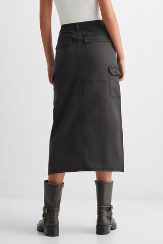 Jupe longue poches cargo - Anthracite