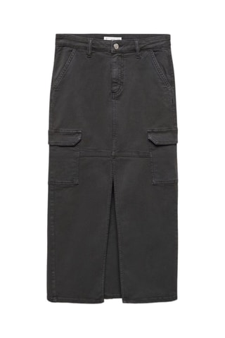 Jupe longue poches cargo - Anthracite