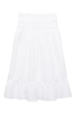 Jupe longue volants - Blanc
