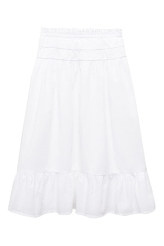 Jupe longue volants - Blanc